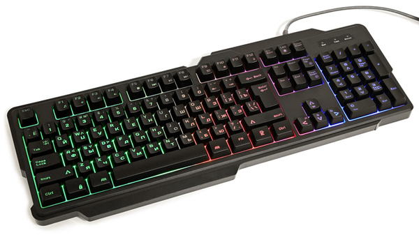 Computer keyboard with colored keys