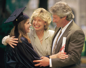 photo of parents with graduate